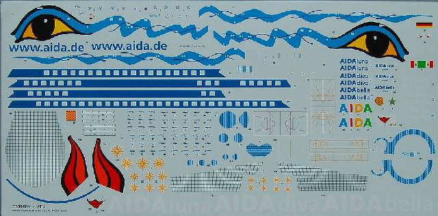 Revell - Cruisership AIDAdiva, AIDAbella, AIDAluna