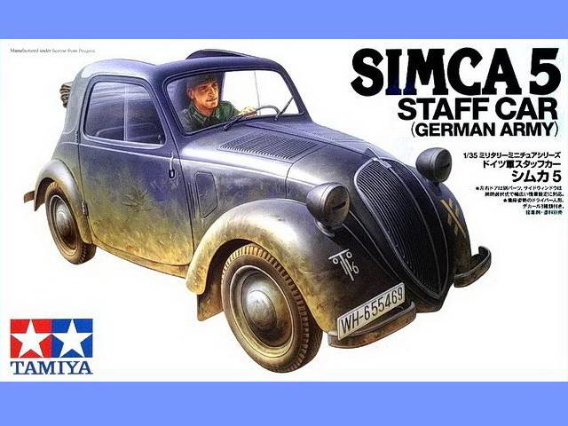 Bausatz-Cover des SIMCA 5 von Tamiya