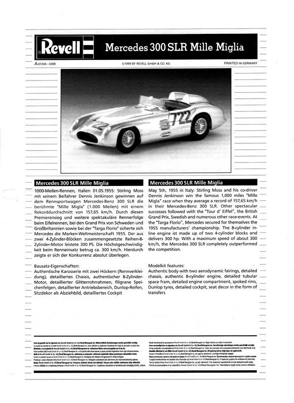 Mercedes 300 SLR Mille Miglia