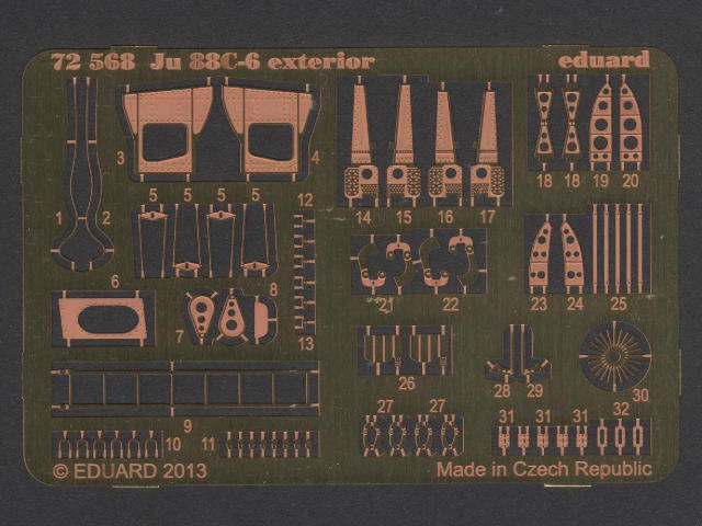 Eduard Ätzteile - Ju 88C-6 exterior