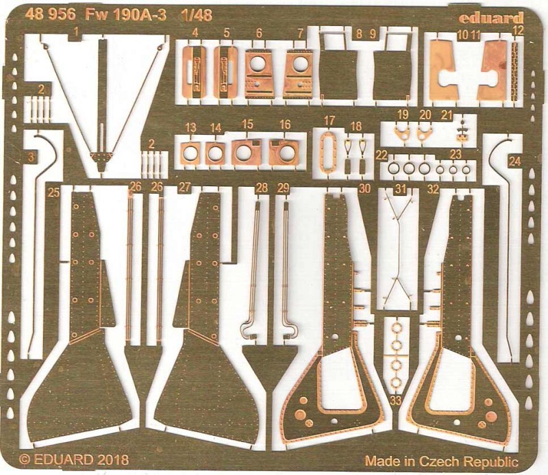Eduard Ätzteile - Fw 190A-3 Fotoätzteile