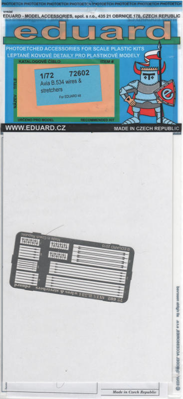 Eduard Ätzteile - Avia B.534 wires & stretchers