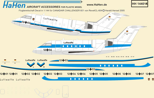 HaHen - Flugbereitschaft Canadair Challenger 601