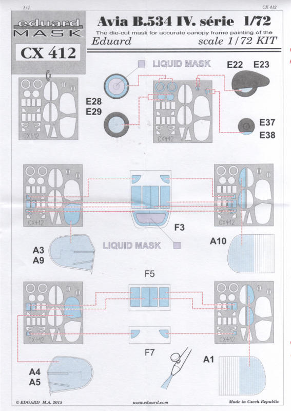 Eduard Mask - Avia B.534 IV. série Mask