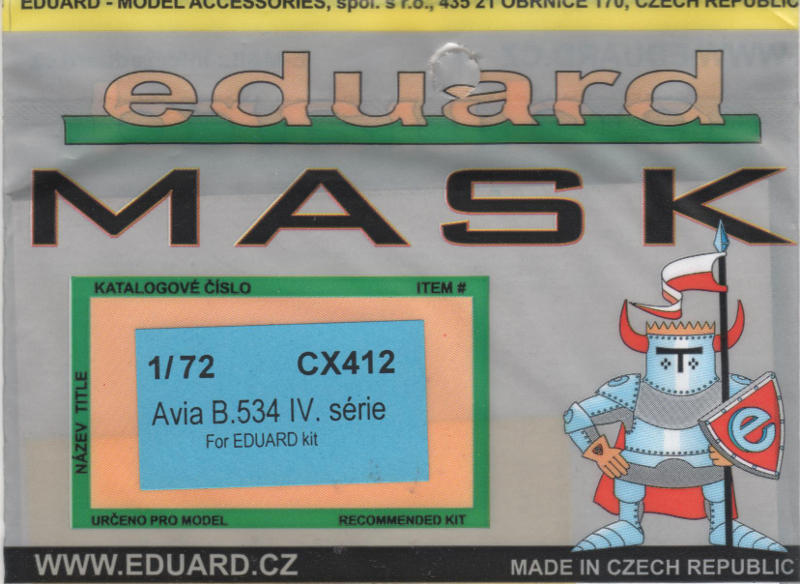 Eduard Mask - Avia B.534 IV. série Mask