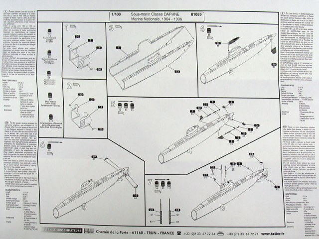 Heller - Sous-marin Daphné