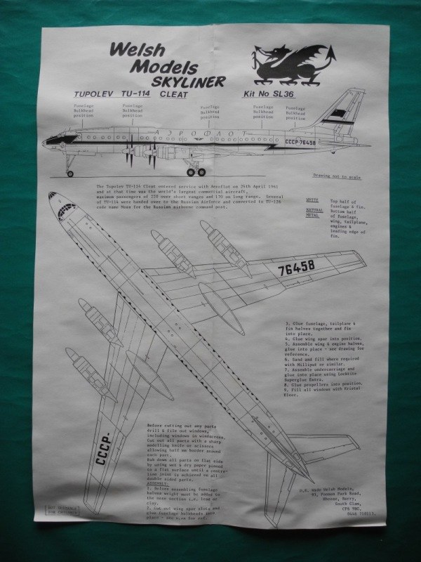 Welsh Models - Tupolev Tu-114 Cleat