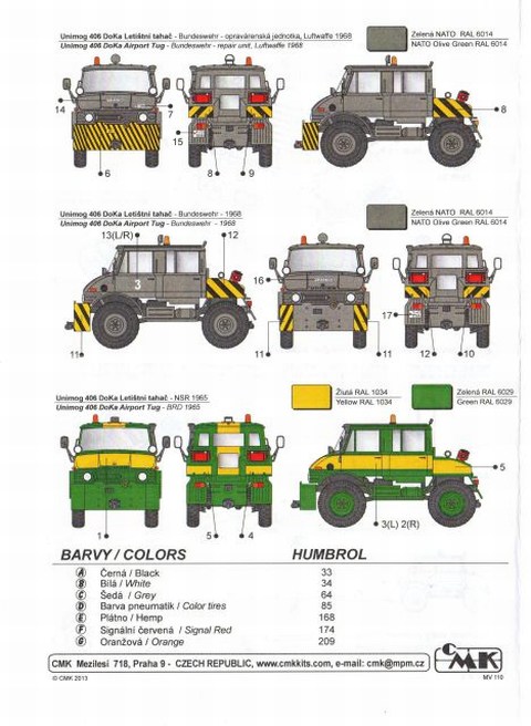 Planet Models - Unimog U406 DoKa Military Airport Tug + Aero Rx Towbar