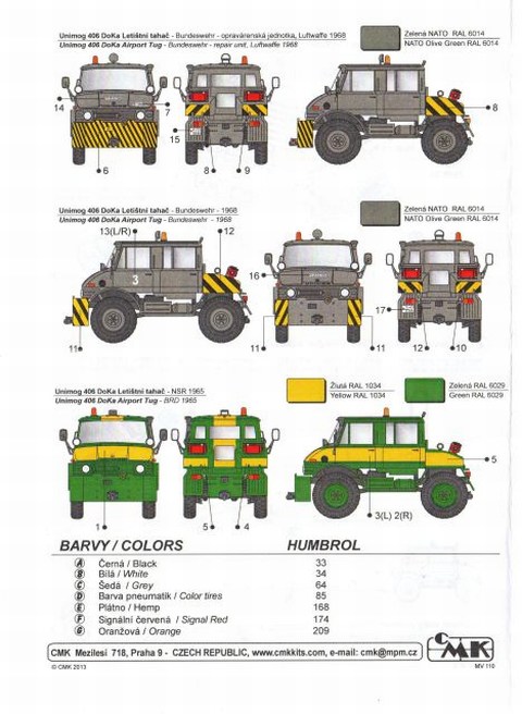 Planet Models - Unimog U406 DoKa Military Airport Tug + Aero Rx Towbar