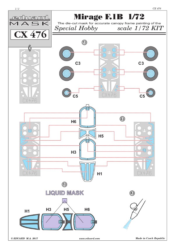 Eduard Mask - Mirage F.1B