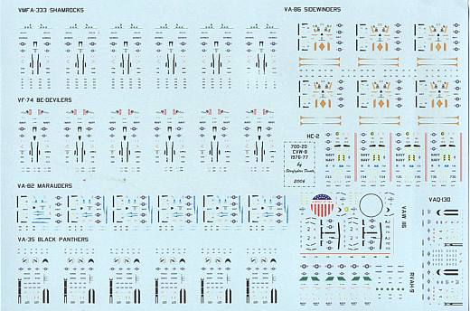 Starfighter Decals - Airwing CW-8 für USS Nimitz