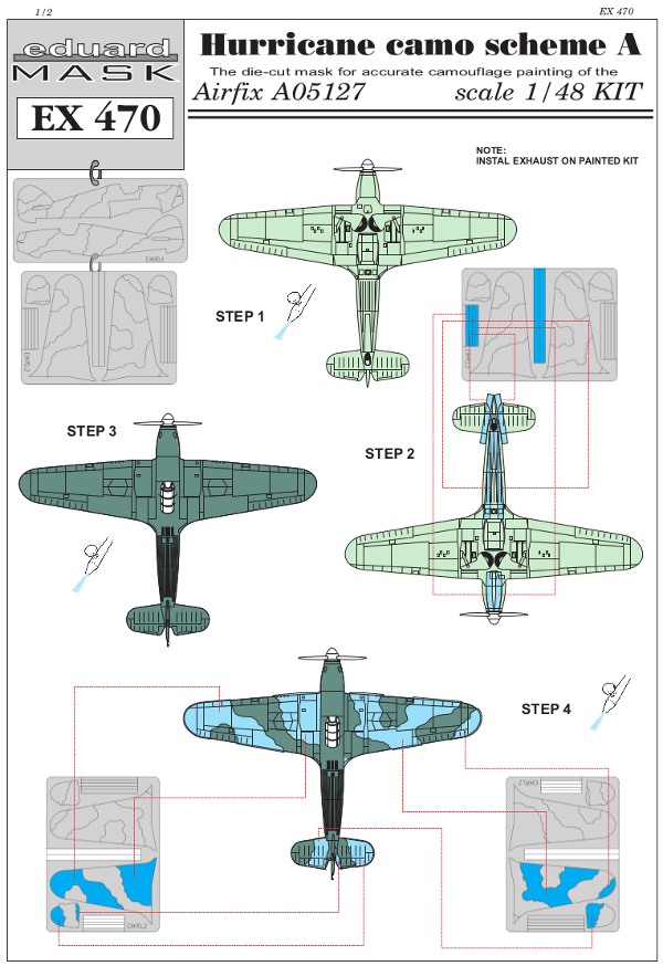 Eduard Mask - Hurricane Camo Scheme A