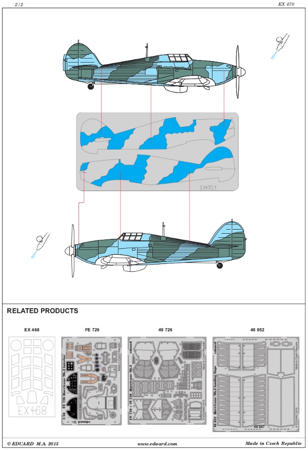 Eduard Mask - Hurricane Camo Scheme A