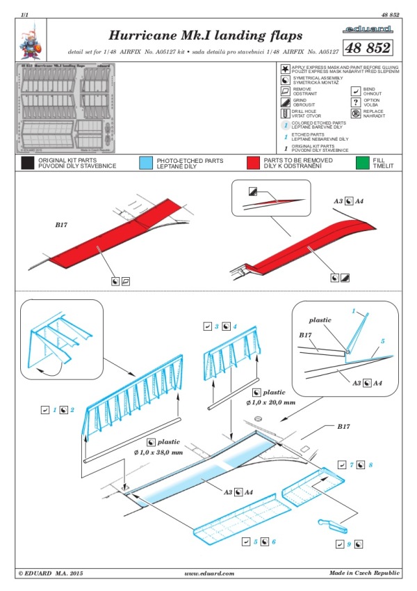 Eduard Ätzteile - Hurricane Mk. I landing flaps