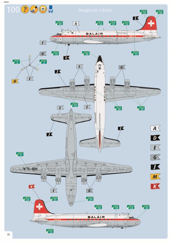 Revell - DC-4 Balair / Iceland Airways