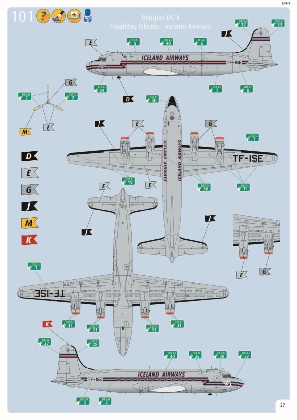 Revell - DC-4 Balair / Iceland Airways