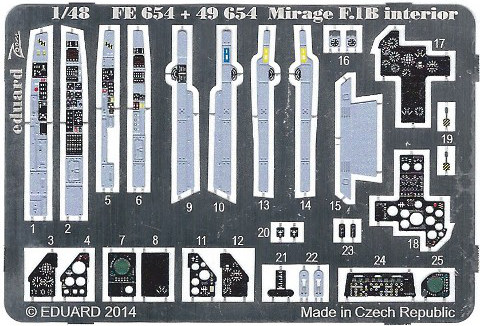 Eduard Ätzteile - Mirage F.1B interior S. A. Zoom