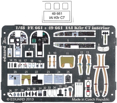 Eduard Ätzteile - IAI Kfir C7 interior S. A.