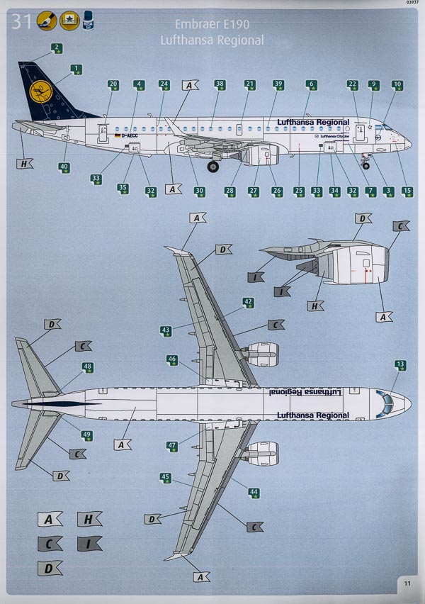 Revell - Embraer 190 Lufthansa