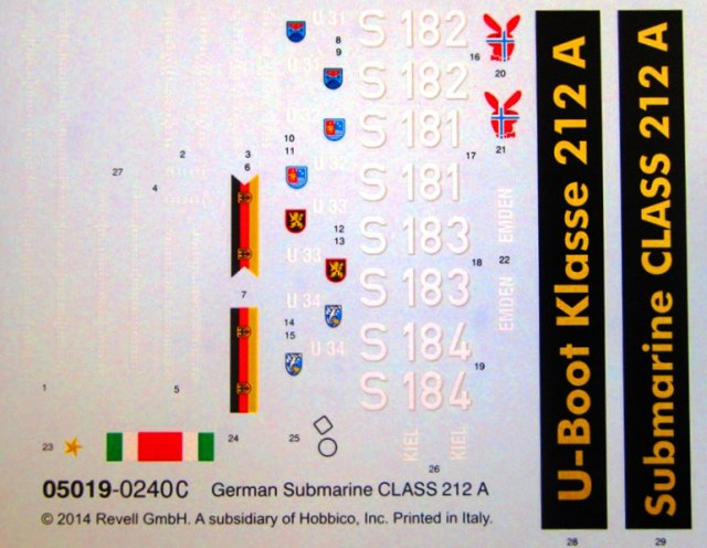 Revell - Deutsches U-Boot Class 212 A