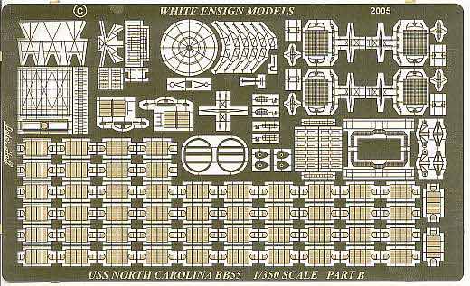White Ensign Models - Fotoätzteilesatz für North Carolina von Trumpeter