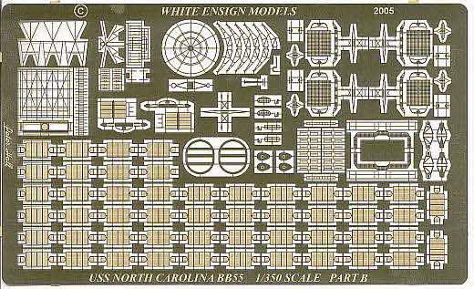 White Ensign Models - Fotoätzteilesatz für North Carolina von Trumpeter