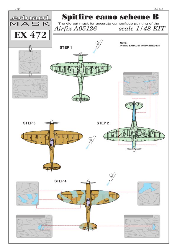 Eduard Mask - Spitfire Camo Scheme B