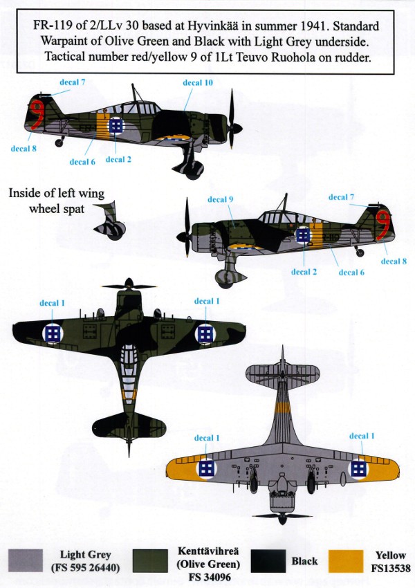 S.B.S Model - Fokker D.XXI (Twin Wasp Engine) in Finnish Service