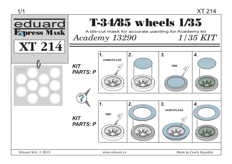 Eduard Mask - T-34/85 wheels