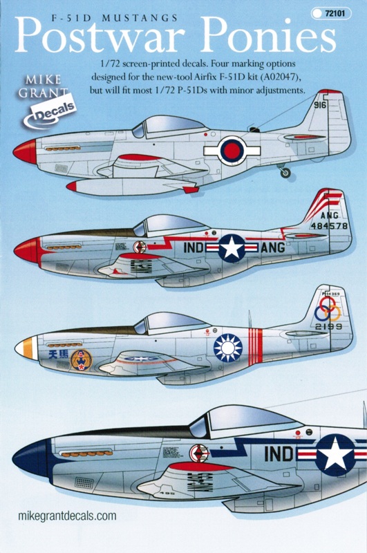 Mike Grant Decals - F-51D Mustangs - Postwar Ponies