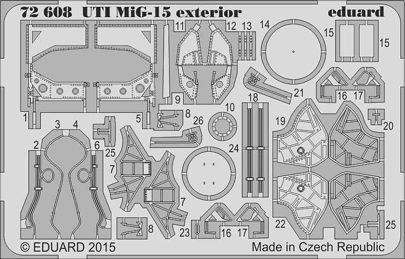 Eduard Ätzteile - UTI MiG-15 exterior