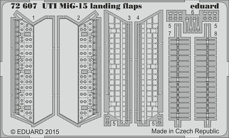 Eduard Ätzteile - UTI MiG-15 landing flaps