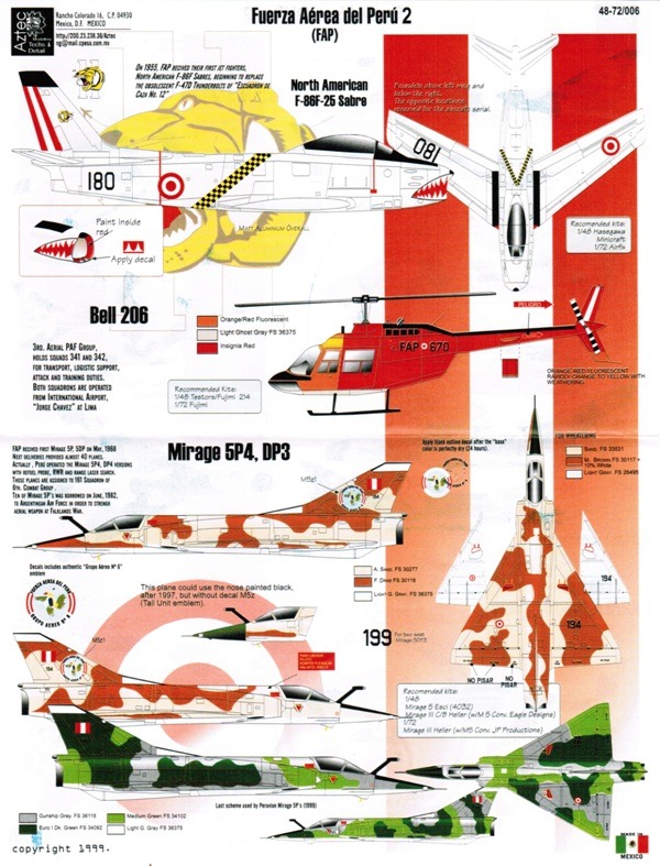 Aztec Models Tech & Decals - Peruvian Air Force 2