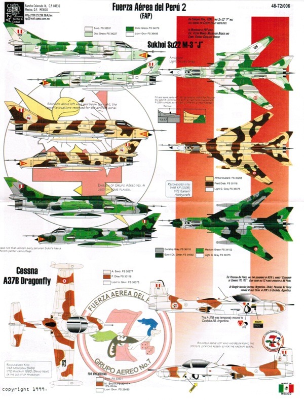 Aztec Models Tech & Decals - Peruvian Air Force 2