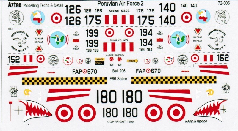 Aztec Models Tech & Decals - Peruvian Air Force 2