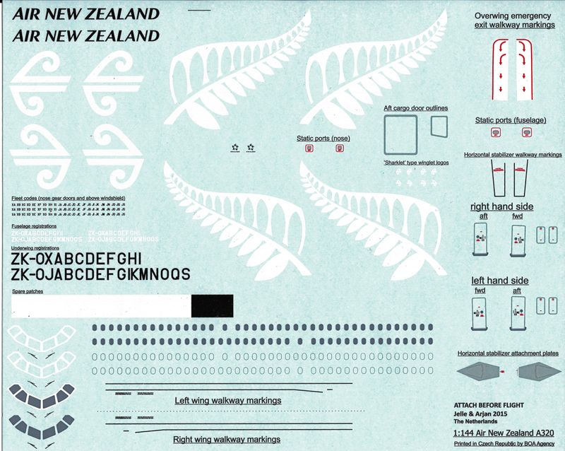 Attach Before Flight - Airbus A320 Air New Zealand