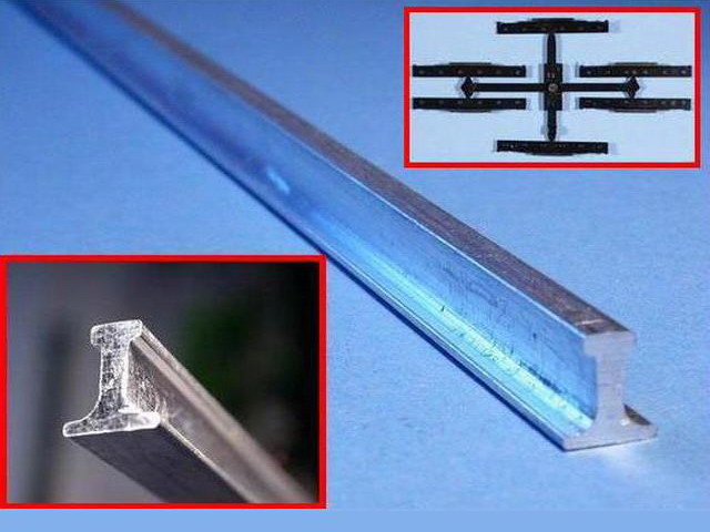 Aluminium-Schienen (16x) und Schienenverbinder (4x)