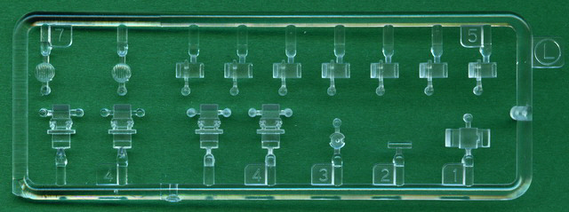 Die transparenten Teile des Bausatzes