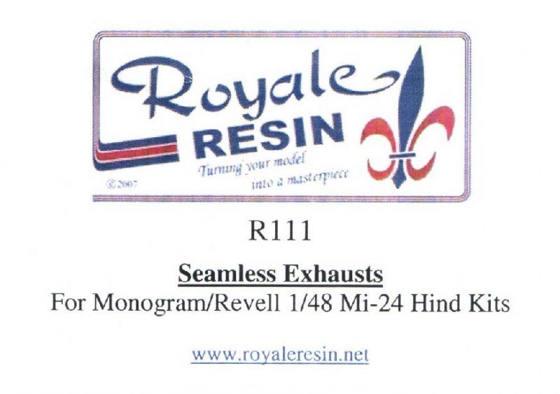 Royale Resin - Seamless Exhausts for Mi-24 Hind
