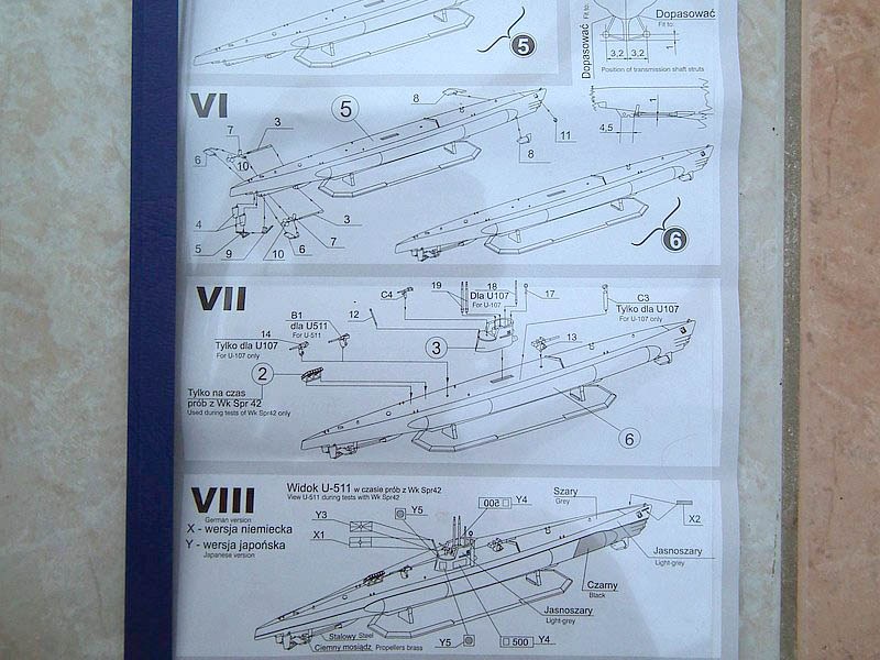 Mirage Hobby - U-511 typ U-IX B Turm I + WG42