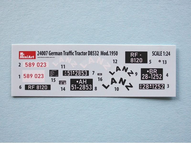 MiniArt - D8532, Mod. 1950, German Traffic Tractor