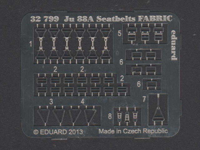 Eduard Ätzteile - Ju 88A seatbelts FABRIC