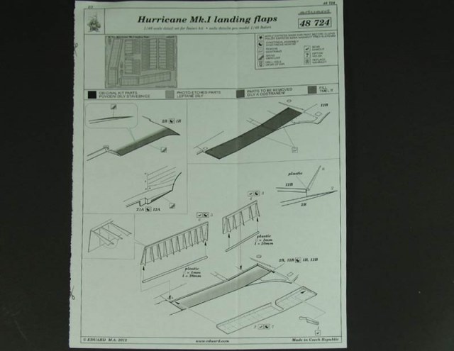 Eduard Ätzteile - Hurricane Mk.I Landing Flaps