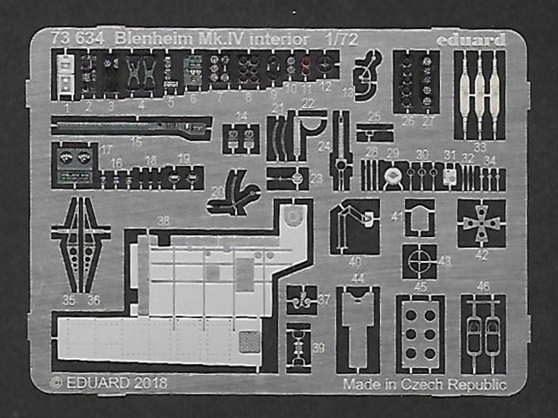 Eduard Ätzteile - Blenheim Mk.IV interior 1/72