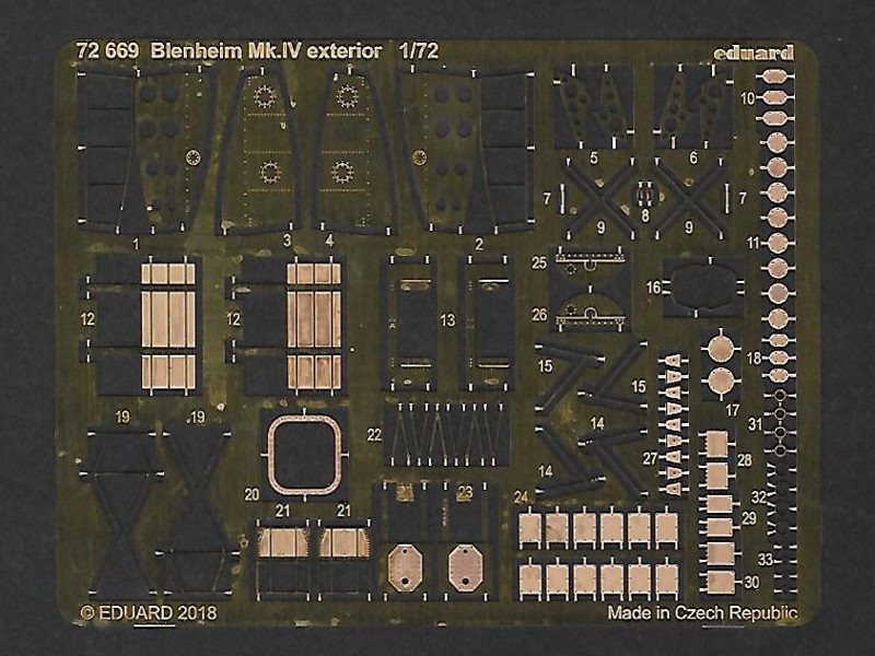 Eduard Ätzteile - Blenheim Mk.IV exterior 1/72