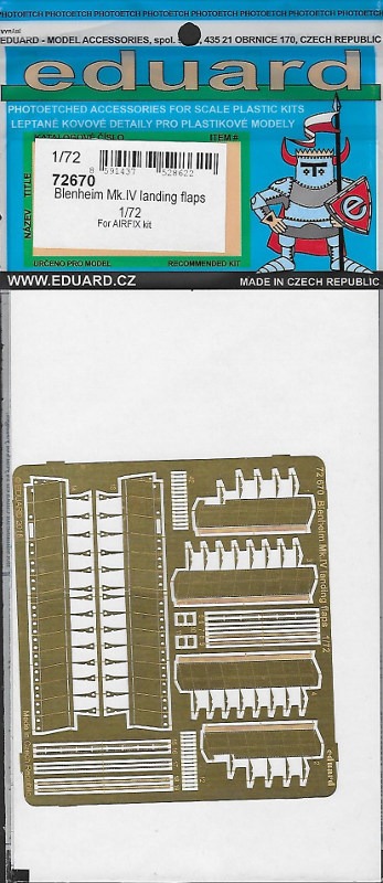 Eduard Ätzteile - Blenheim Mk.IV landing flaps 1/72