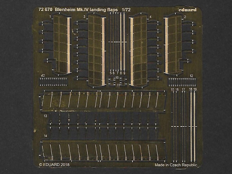 Eduard Ätzteile - Blenheim Mk.IV landing flaps 1/72