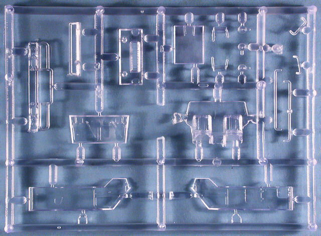 Die transparenten Teile des Bausatzes