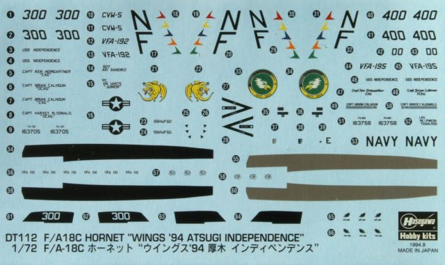 Hasegawa - F/A-18C Hornet - Wings 94 Atsugi Independence