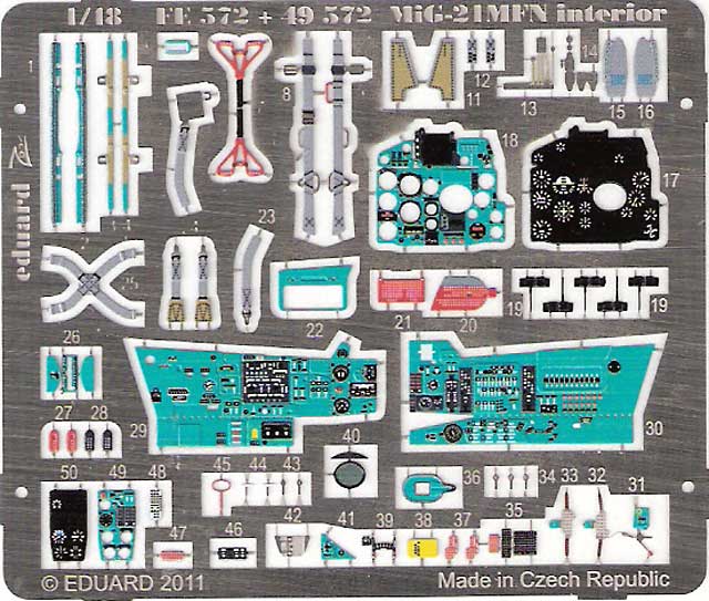 Eduard Ätzteile - MiG-21MFN interior S.A.